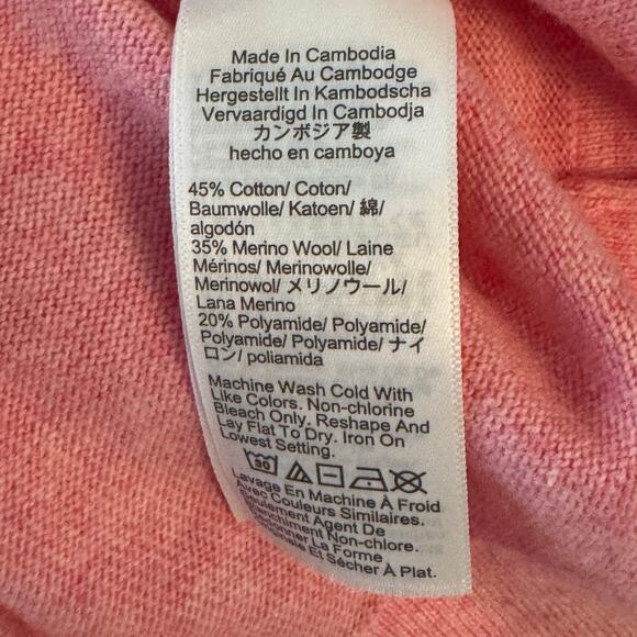 J. Crew Size Large Heather Pink Teddie Merino Wool Blend Crew Neck Sweater - Picture 7 of 7